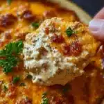 Delicious Hissy Fit Dip served in a bowl with veggies and chips