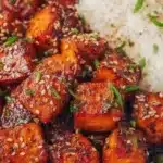 Delicious Honey Glazed Salmon Bites served on a platter