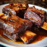 Deliciously cooked beef short ribs in a Crockpot for a tender meal