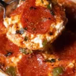 Delicious low carb cottage cheese pizza bowl topped with fresh ingredients