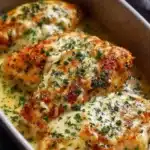 Parmesan Crusted Chicken with a golden, crispy coating