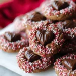 Delicious sprinkle chocolate chip cookies for Valentine's Day celebration