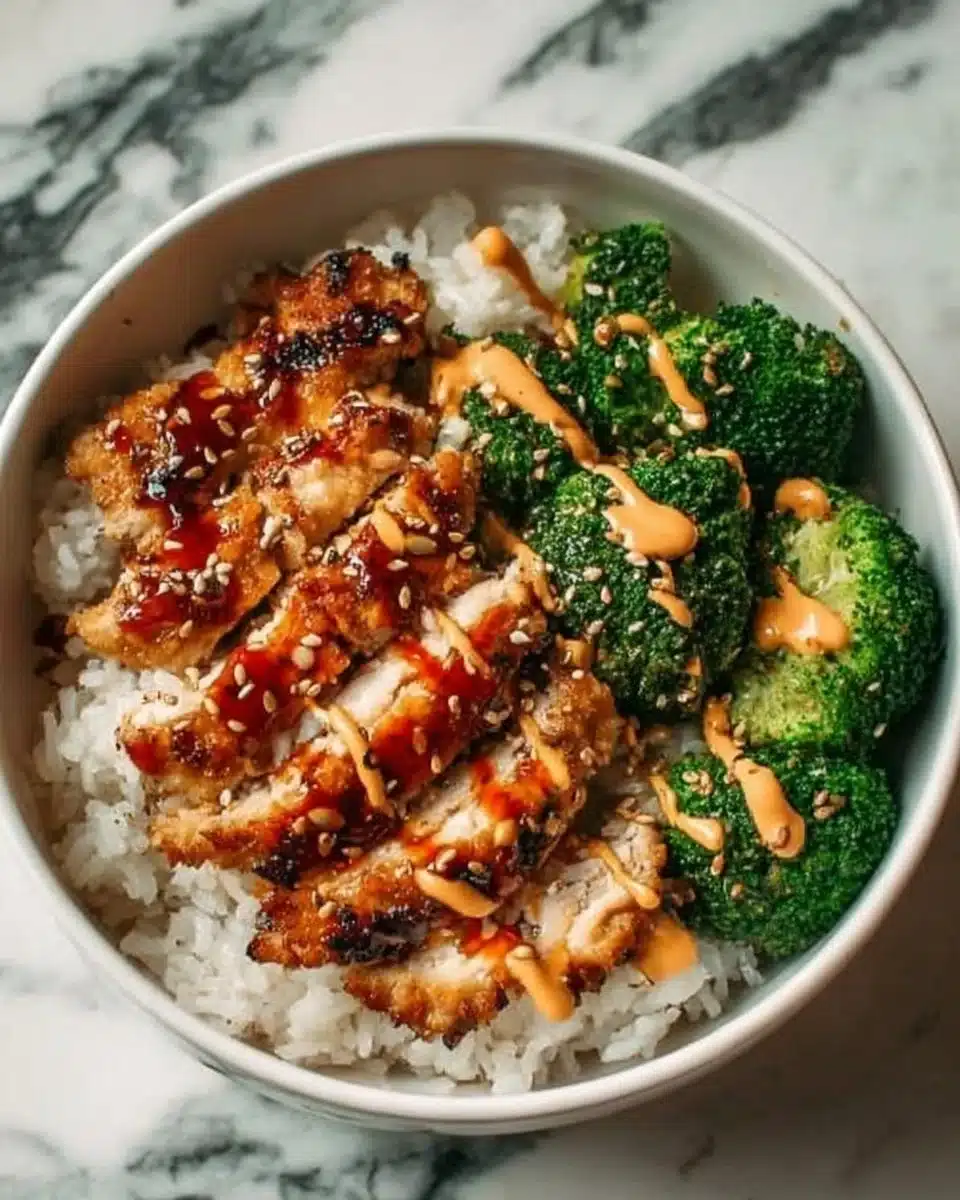 Sticky Chicken Rice Bowls