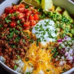 Delicious Taco Rice Bowl with fresh ingredients and flavors