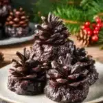 Delicious Pine Cone Brownies topped with chocolate and nuts