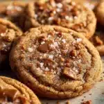 Delicious Brown Butter Coffee Toffee Cookies on a plate