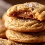 Freshly baked chewy maple brown sugar cookies on a cooling rack