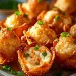 Crispy Crab Rangoon Bombs filled with creamy crab mixture