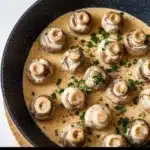 Creamy garlic mushrooms cooked in a savory sauce, perfect for a delicious dish