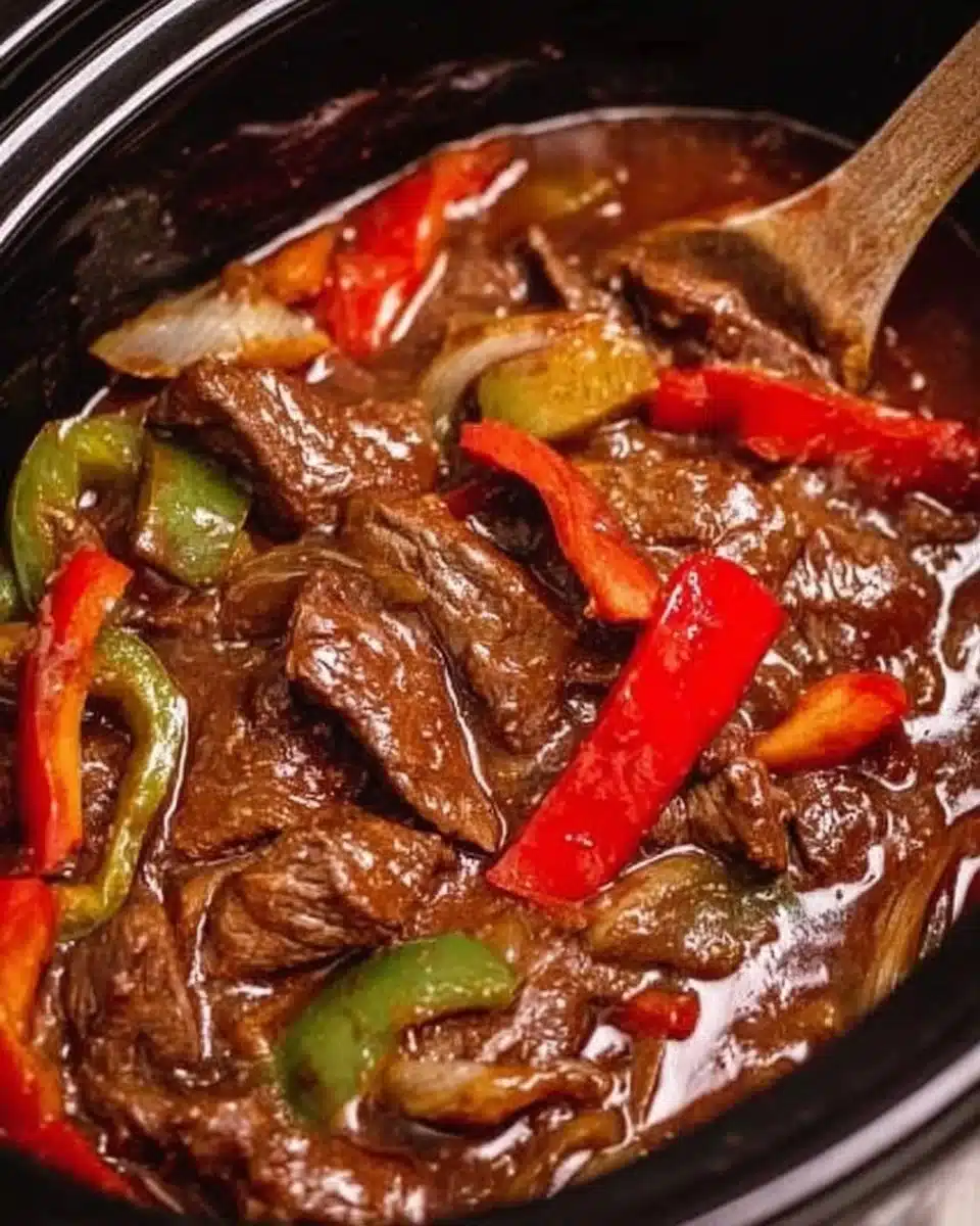 Crockpot Pepper Steak