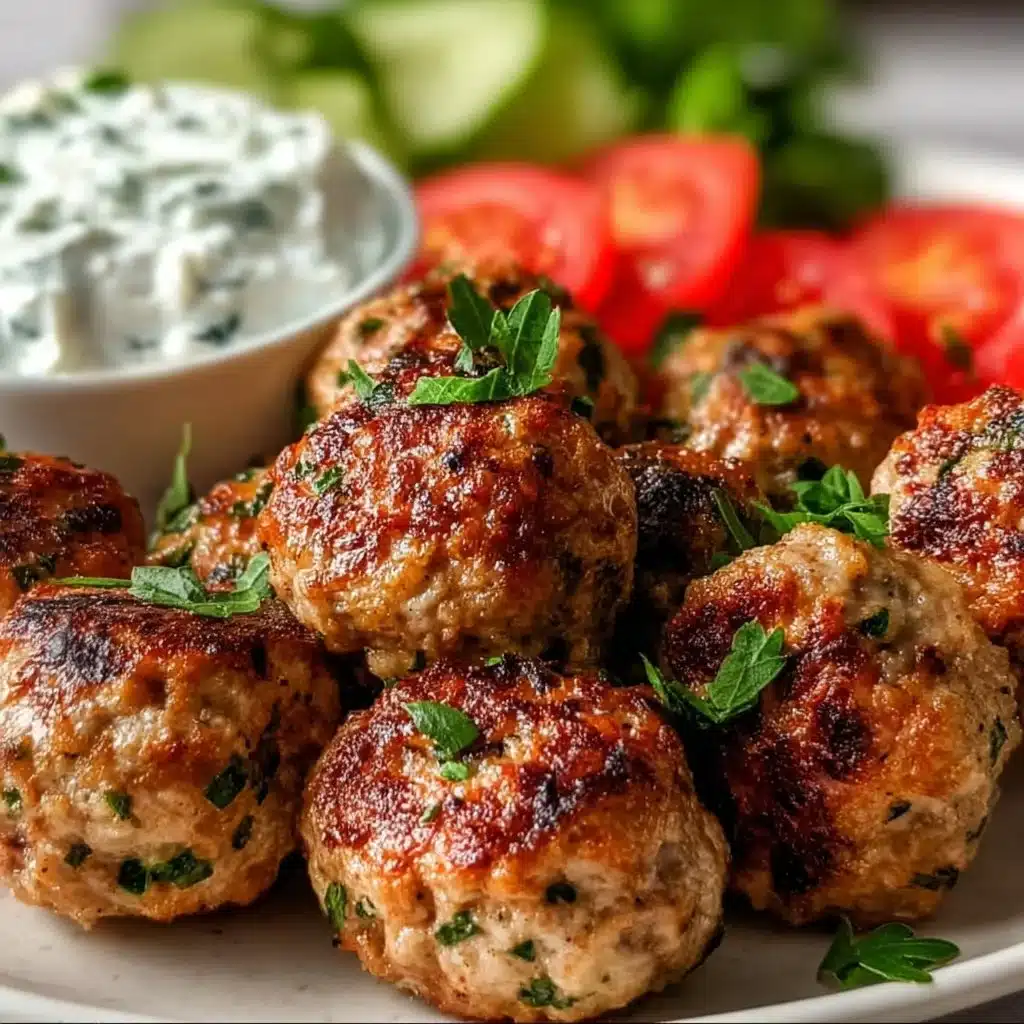 Greek Turkey Meatballs with Tzatziki
