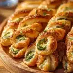 Delicious jalapeno popper twists arranged on a platter