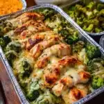 A delicious potluck dish showcasing vibrant colors and textures for a community gathering.