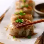 Deliciously prepared Rice Paper Dumplings ready to be served on a plate.