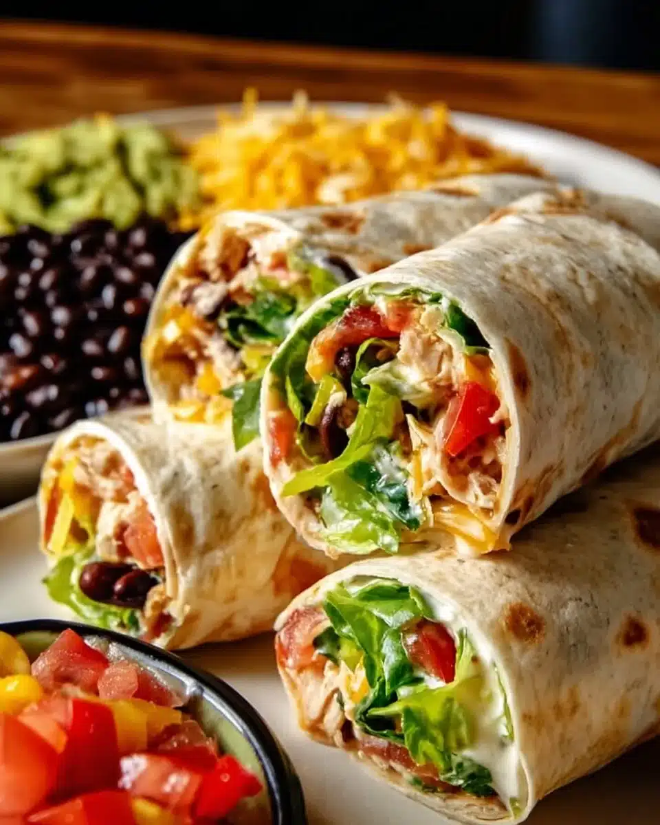 Salsa Chicken Burrito Wraps