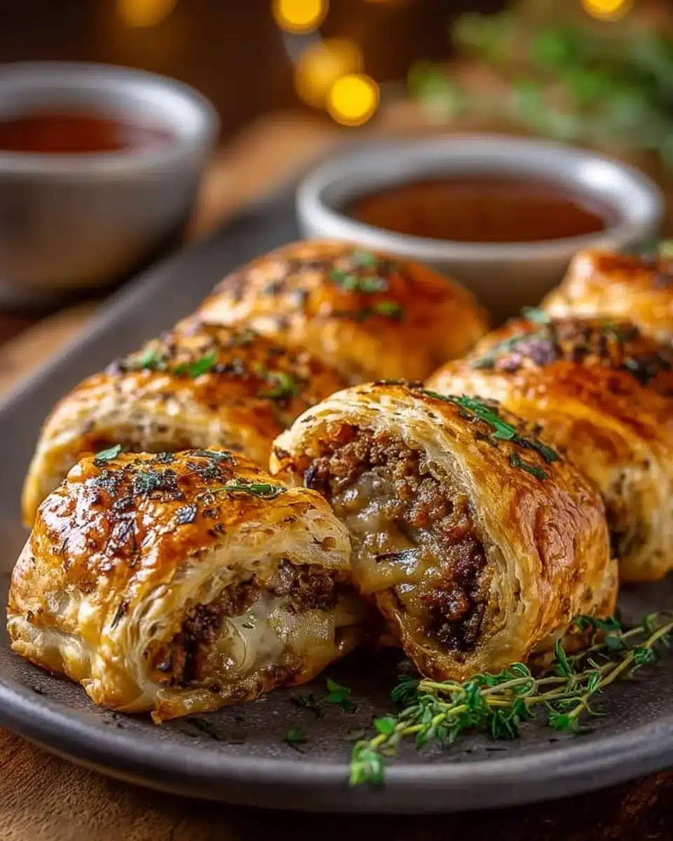 Savory French Onion Sausage Rolls