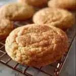 Freshly baked sourdough snickerdoodles cookies on a plate