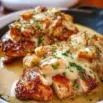 Texas Roadhouse Smothered Chicken topped with Jack Cheese