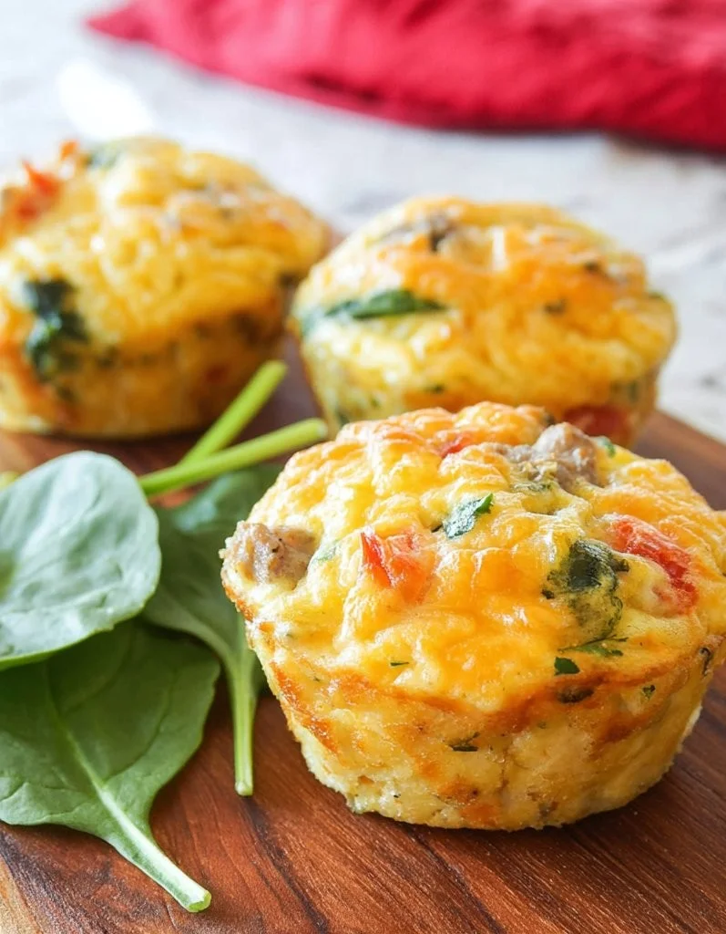 Cheesy Sausage Egg Breakfast Muffins