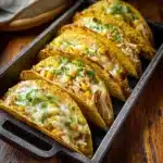 Corn tortilla white chicken chili tacos topped with fresh ingredients