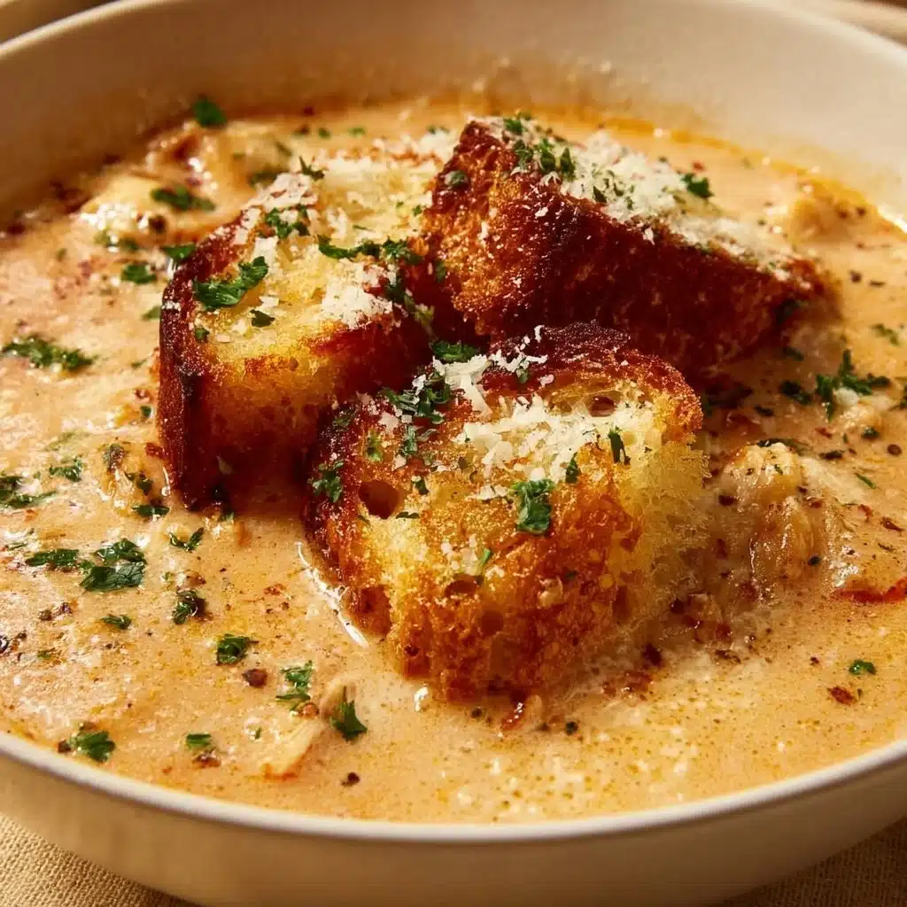 Crock Pot Creamy Chicken Parmesan Soup