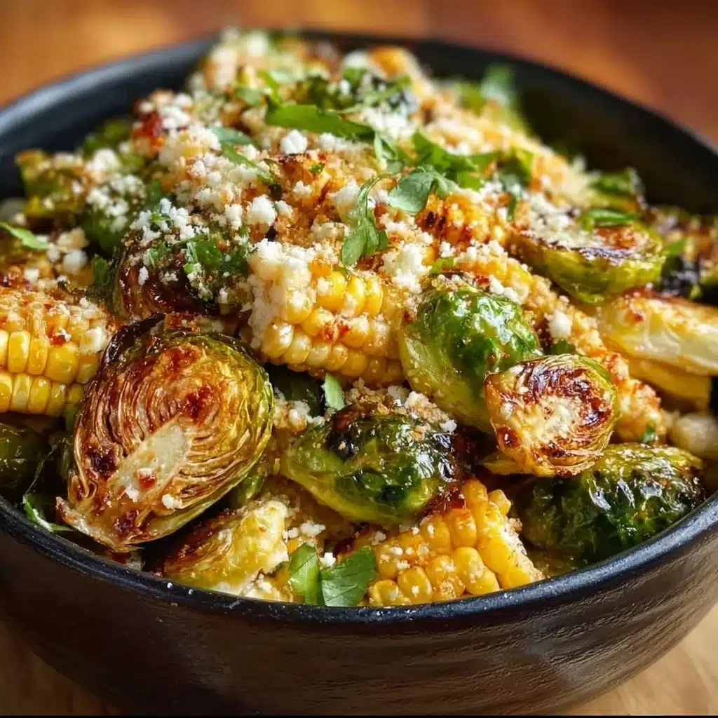 Delicious Mexican Street Corn Brussels Sprouts