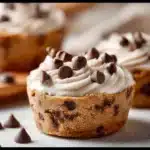 Easy protein cookie dough cups made with Greek yogurt for a healthy snack
