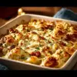 High protein chicken bake ready to serve, packed with flavor and nutrients.