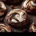 Delicious Marshmallow Chocolate Cookies with gooey marshmallows and chocolate
