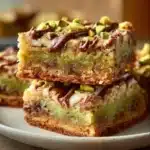 Delicious pistachio cookie bars with a chewy texture and nutty flavor