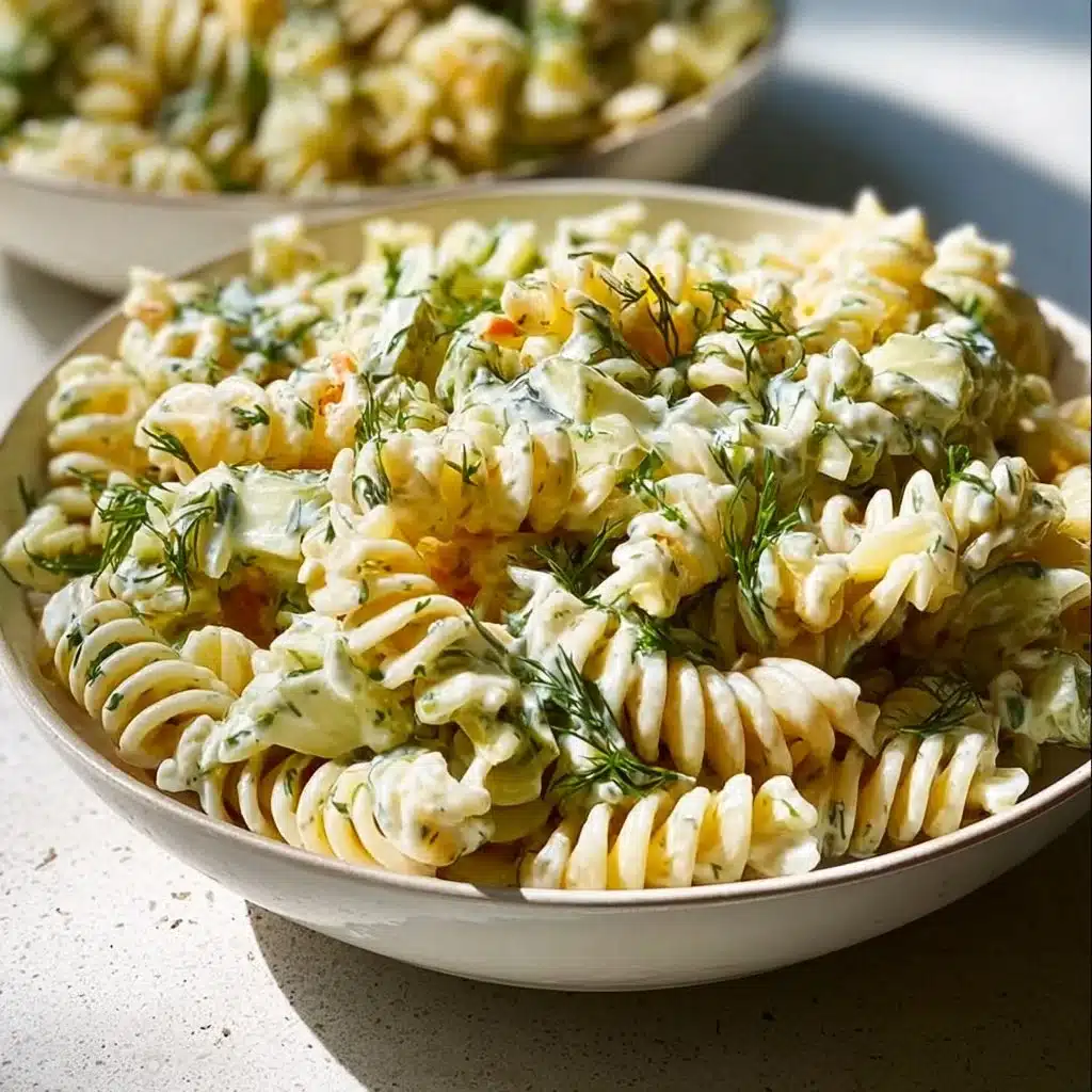 Simple Dill Pickle Pasta Salad