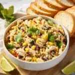 Delicious Southwest Chicken Salad with fresh vegetables and grilled chicken