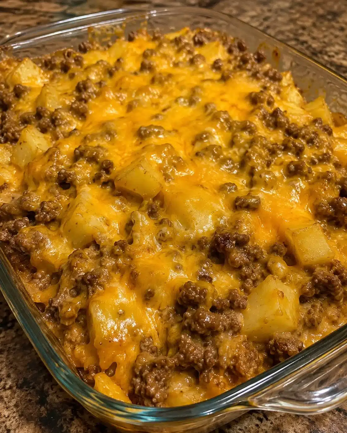 Cheese Beef and Potato Bake
