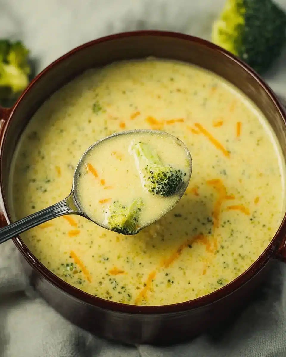 High-Protein Broccoli Cheddar Soup