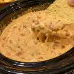 3-ingredient crockpot dip in a slow cooker, perfect for parties